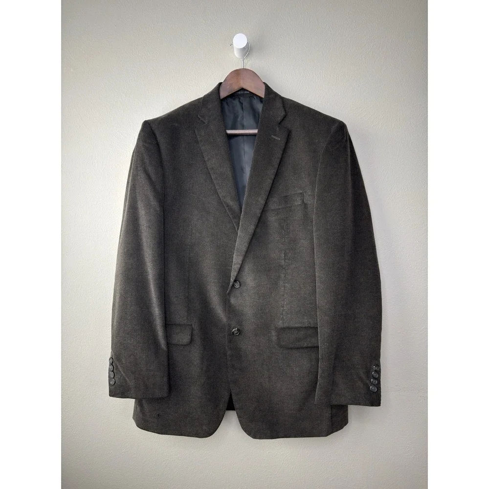 Chaps Ralph Lauren 42L Dark Chocolate Corduroy Sport Coat Blazer Business Preppy - Picture 3 of 13